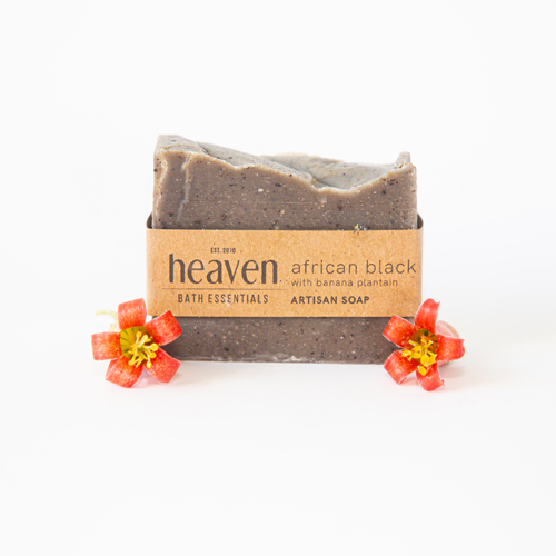 African Black soap with shea butter and infused with roasted banana